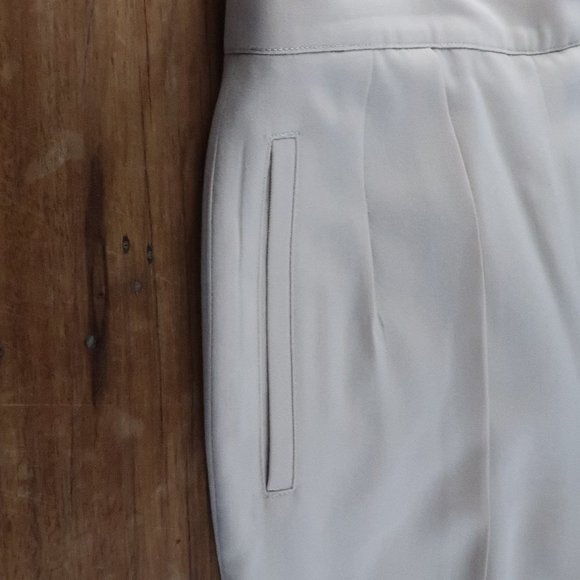 MONDI TAN VINTAGE PURE NEW WOOL PLEATED OFFICE TROUSERS WOMENS EUROPE SIZE 34 - Picture 5 of 10